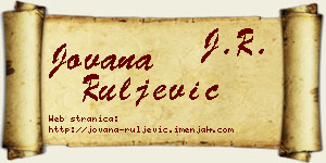 Jovana Ruljević vizit kartica